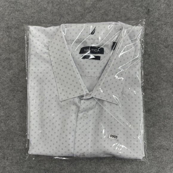 Nautica Men's Performance Dress Shirt, Slim Fit, White, 18-18.5 36/37, XXL NEW - Picture 12 of 12